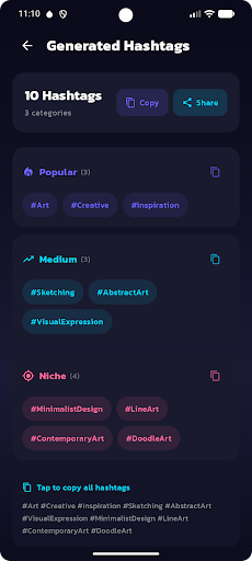 Ai Hashtag Generator ekran görüntüsü