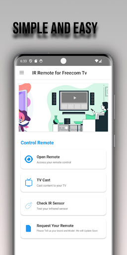 Remote for Freecom tv ekran görüntüsü