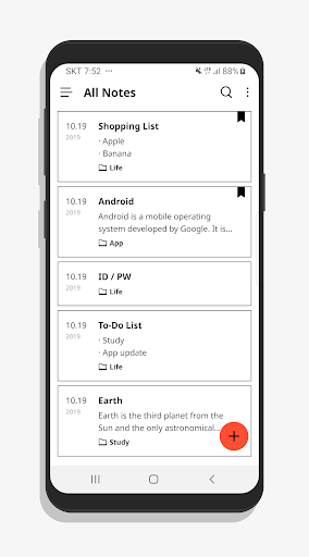 GridNote - Notepad, Notes ekran görüntüsü