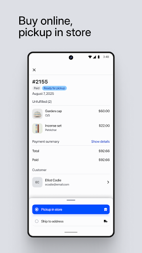 Shopify Point of Sale (POS) ekran görüntüsü