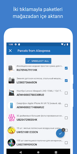 Paketlerinizi takip edin ekran görüntüsü