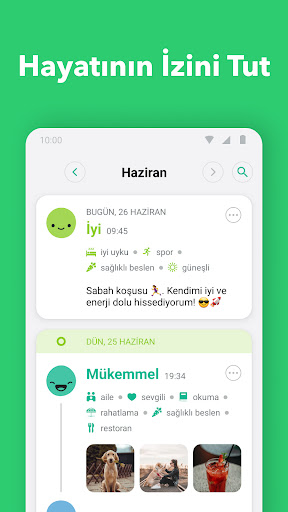 Daylio Günlük, Hatıra Defteri ekran görüntüsü