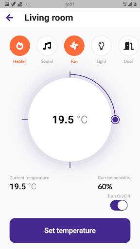 Smart home App UI - Flutter de ekran görüntüsü