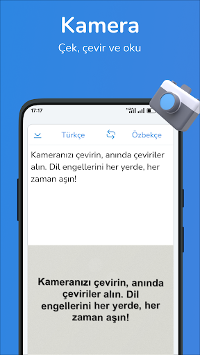 Türkçe-Özbekçe çevirici ekran görüntüsü