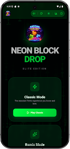Neon Block Drop - Tetris Remix ekran görüntüsü