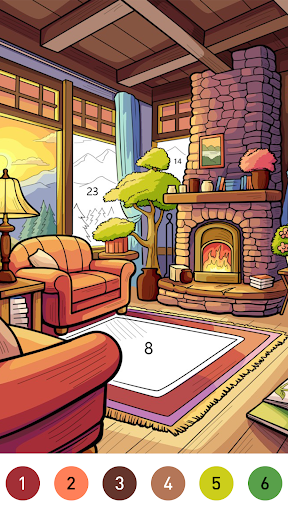 Interior Color by Number Book ekran görüntüsü