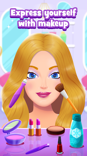 Kids Makeup Games & Hair Salon ekran görüntüsü