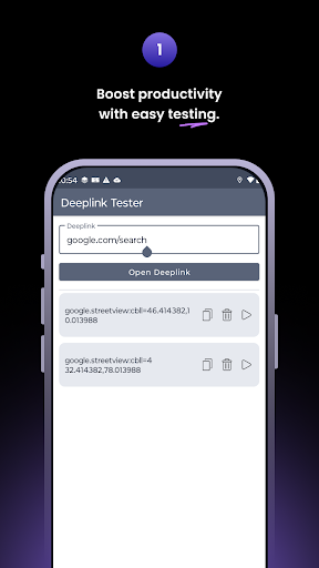 Deeplink Tester ekran görüntüsü