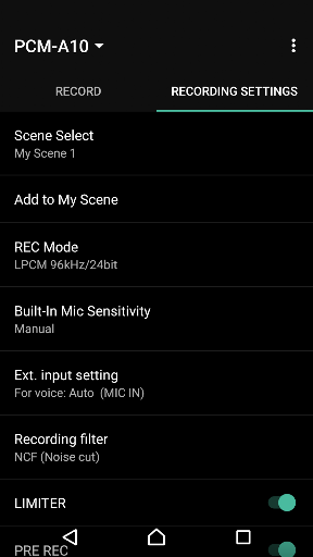 REC Remote: Sony IC Recorder ekran görüntüsü