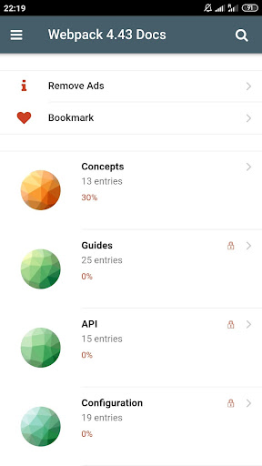 Webpack 4.43 Docs ekran görüntüsü