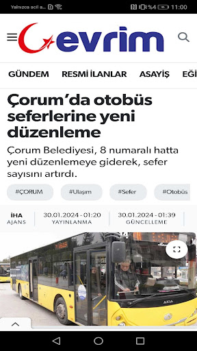 Evrim Gazetesi ekran görüntüsü