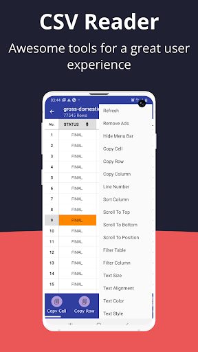 CSV File Viewer ekran görüntüsü