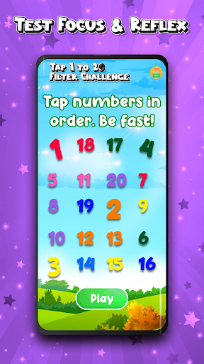 Tap 1 to 20 Filter Challenge ekran görüntüsü