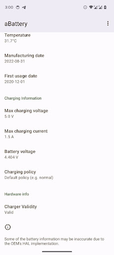 aBattery - Battery health ekran görüntüsü