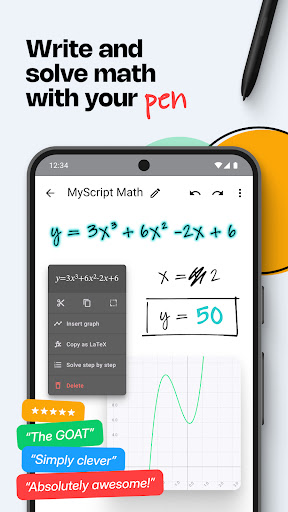 MyScript Math: Solve & Plot ekran görüntüsü