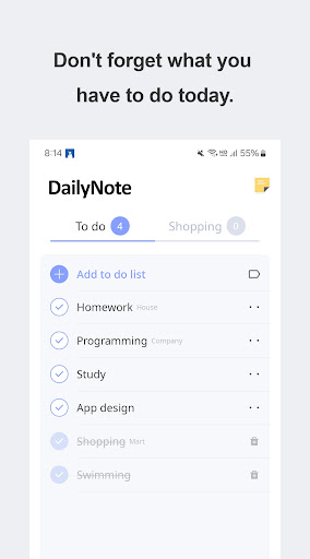 DailyNote - Checklist, Notepad ekran görüntüsü