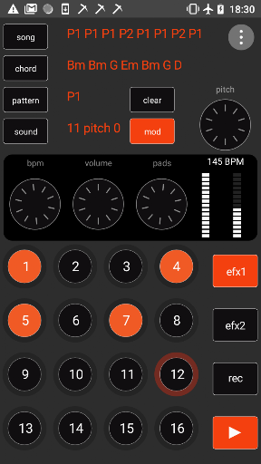 Sequencer 1: müzik düzenleyici ekran görüntüsü