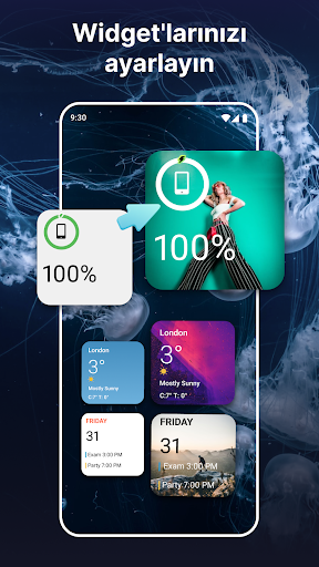 Renkli Widget'lar OS 18 ekran görüntüsü