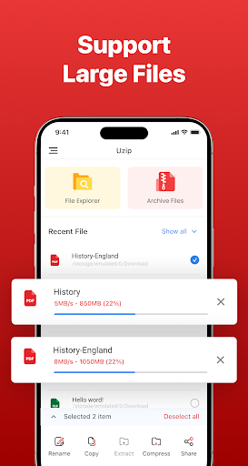 UZip: Rar & Zip Extractor ekran görüntüsü