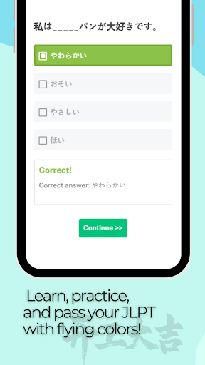 JLPT Practice Test ekran görüntüsü