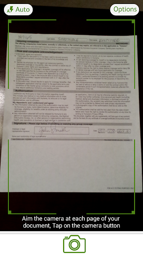 Humana Enrollment Document Tra ekran görüntüsü