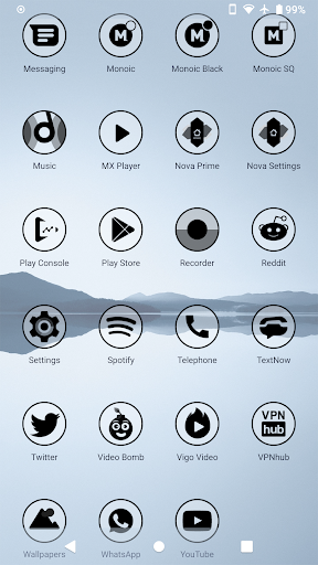 Monoic Black Minimal Icon Pack ekran görüntüsü
