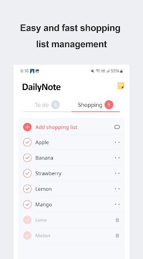 DailyNote - Checklist, Notepad ekran görüntüsü