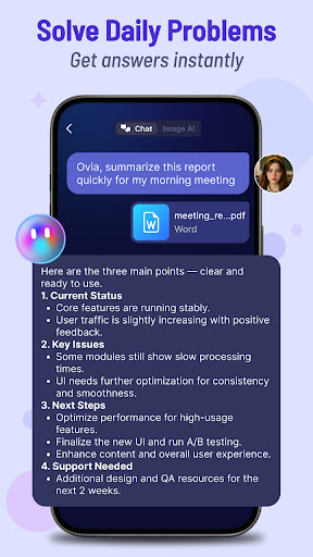 Ovia: AI Assistant Chatbot ekran görüntüsü