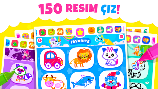 Çocuk çizim ve boyama oyunları ekran görüntüsü