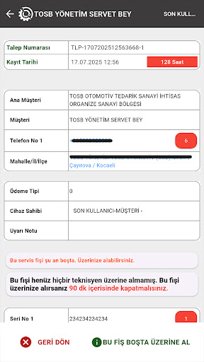 Pratik Servis Uygulaması ekran görüntüsü