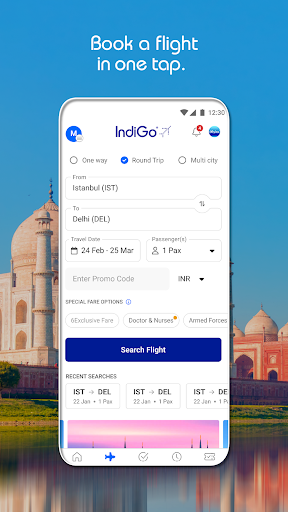 IndiGo Flight Ticket Booking ekran görüntüsü