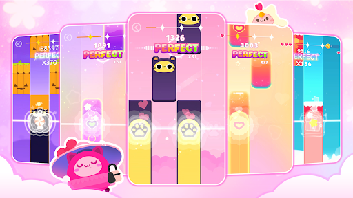 Cat Cute Tiles-Müzik Oyunları ekran görüntüsü
