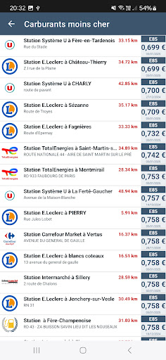 Stations Carburant Infos Prix ekran görüntüsü