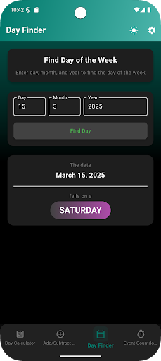Day Calculator ekran görüntüsü