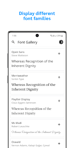 Font Gallery ekran görüntüsü