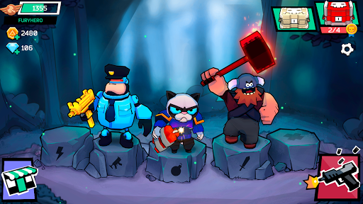 Fury Wars - takım oyunu & 4v4 ekran görüntüsü