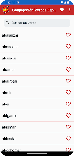 Conjugación Verbos Españoles ekran görüntüsü