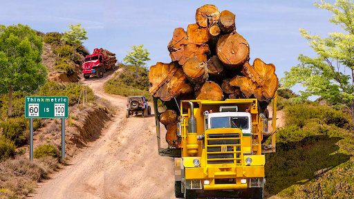 Offroad Logging Truck Games 3D ekran görüntüsü