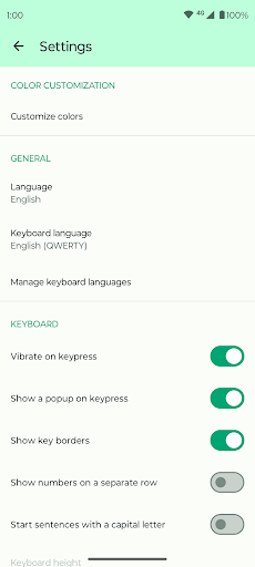 Fossify Keyboard Beta ekran görüntüsü
