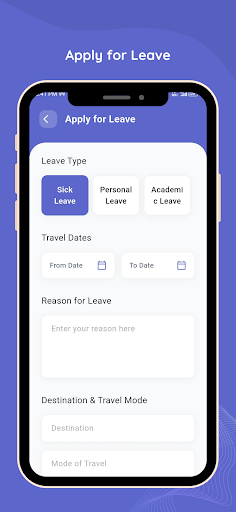 Student Leave App ekran görüntüsü