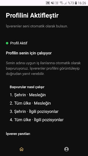 Level2: Otomatik iş başvurusu ekran görüntüsü