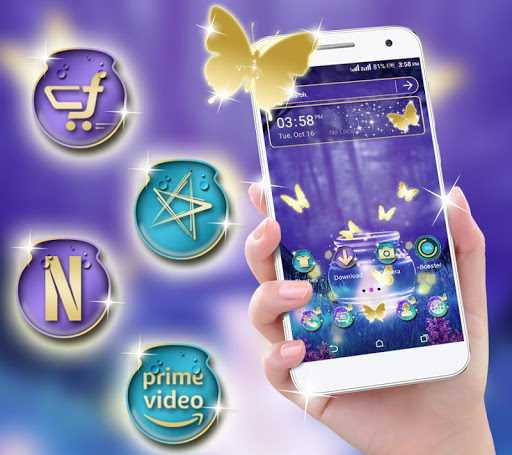 Neon Butterfly Launcher Theme ekran görüntüsü