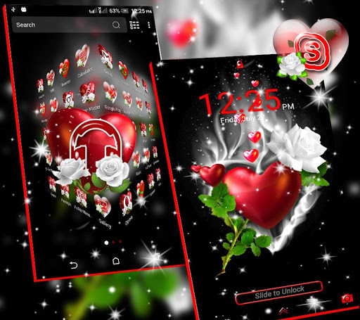 Love Heart Launcher Theme ekran görüntüsü