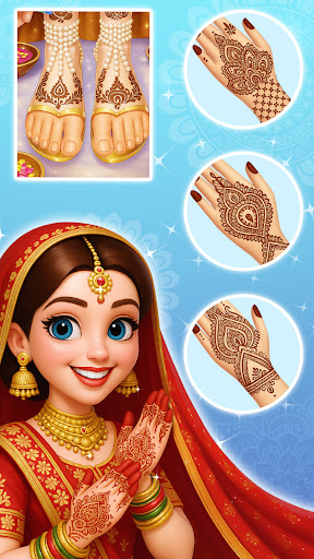 Royal Bride Mehndi Salon Game ekran görüntüsü