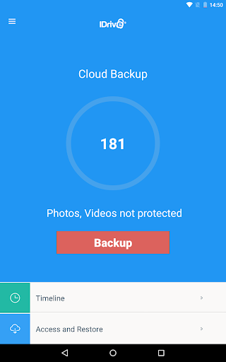 IDrive Online Backup ekran görüntüsü