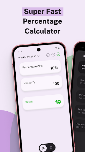 Percento Percentage Calculator ekran görüntüsü