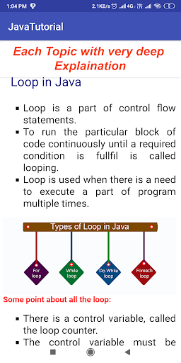 Java Programming App ekran görüntüsü