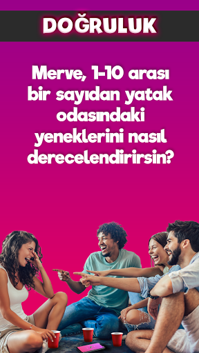 Doğruluk mu Cesaret mi? Şişe ekran görüntüsü