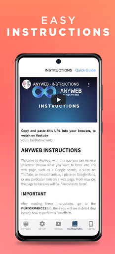 AnyWeb Magic Tricks Browser ekran görüntüsü