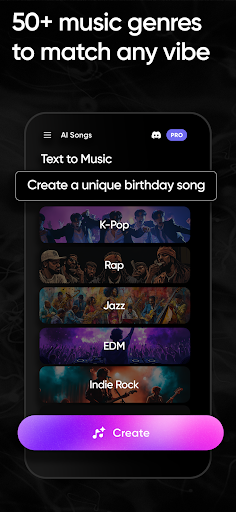 AI Müzik Üreticisi: Şarkılar ekran görüntüsü
